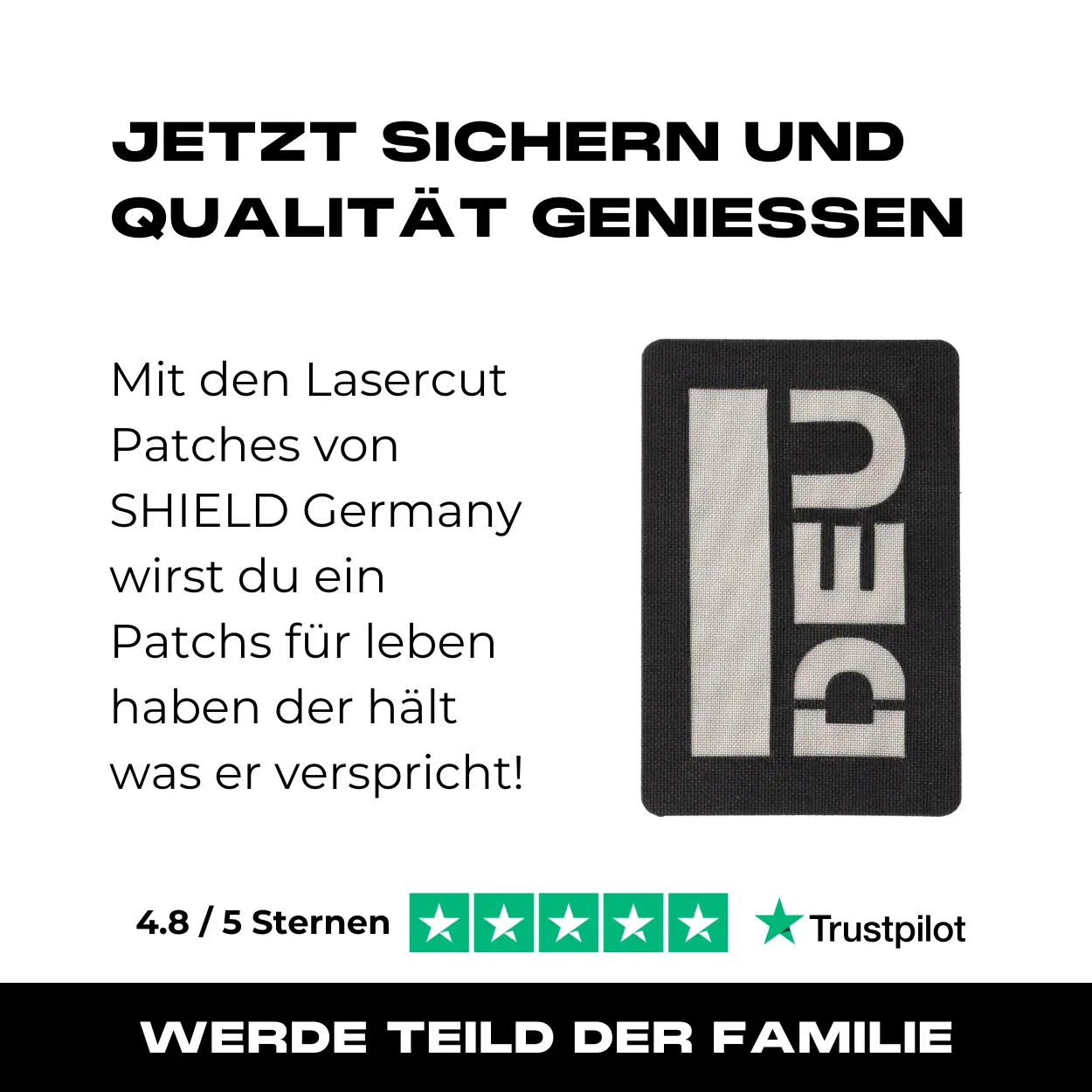 Lasercut Patch - DEU - Schwarz - Image 7