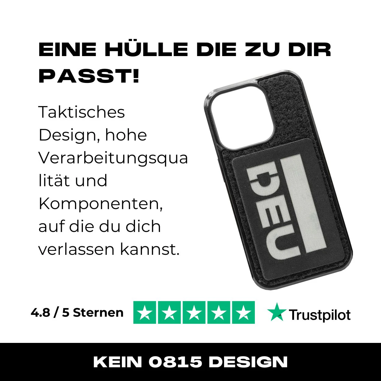 Tactical Case mit schwarzem Flauschklett - iPhone 15 Reihe - Image 7