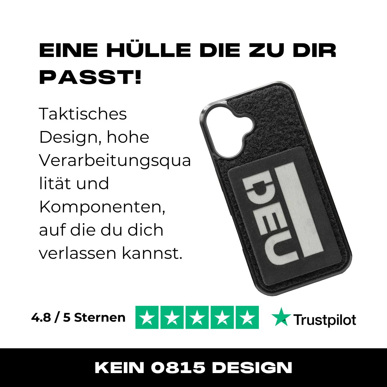 Tactical Case mit schwarzem Flauschklett - iPhone 16 Reihe - Image 7