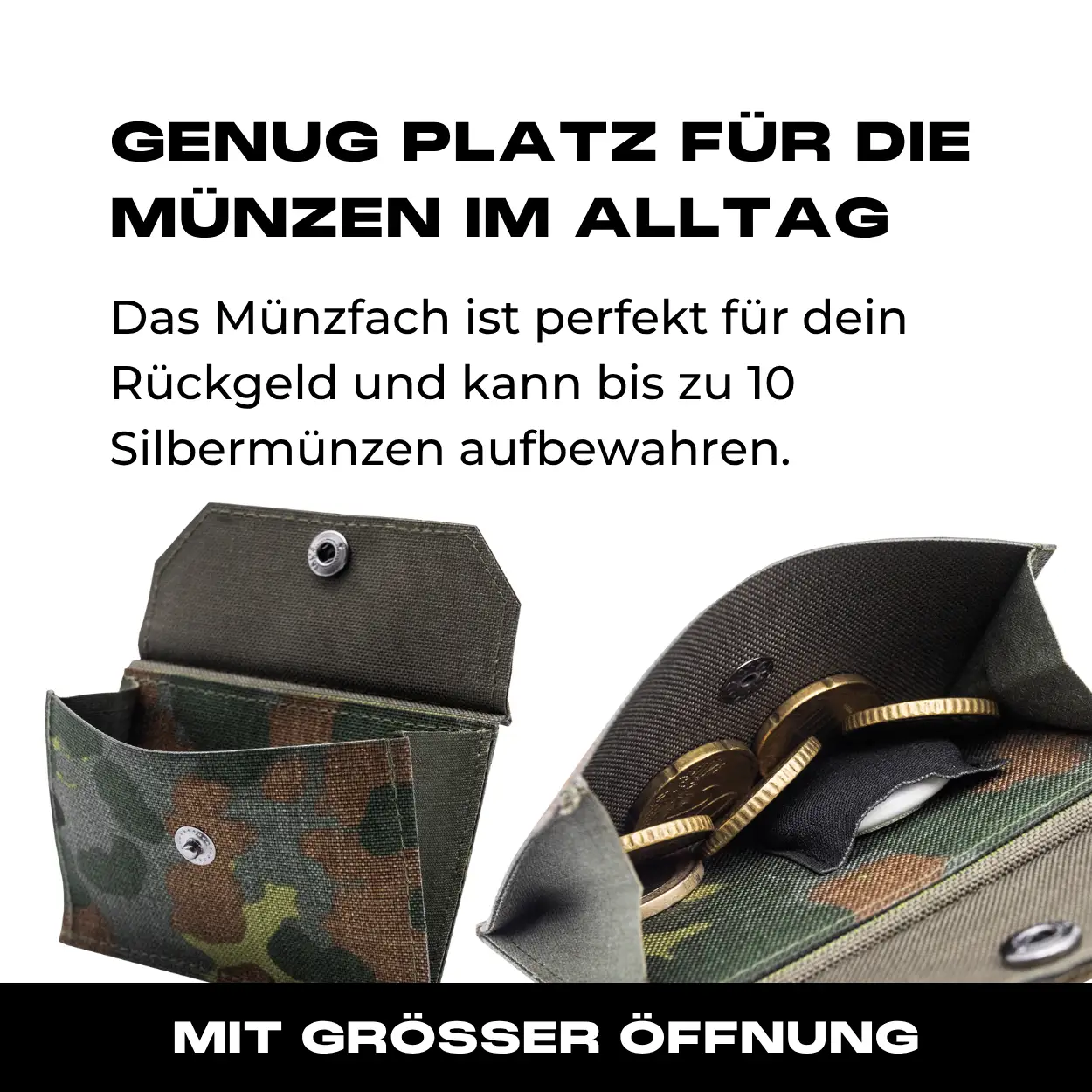 Tactical Wallet Münzfach - 5-Farben Flecktarn - Image 4