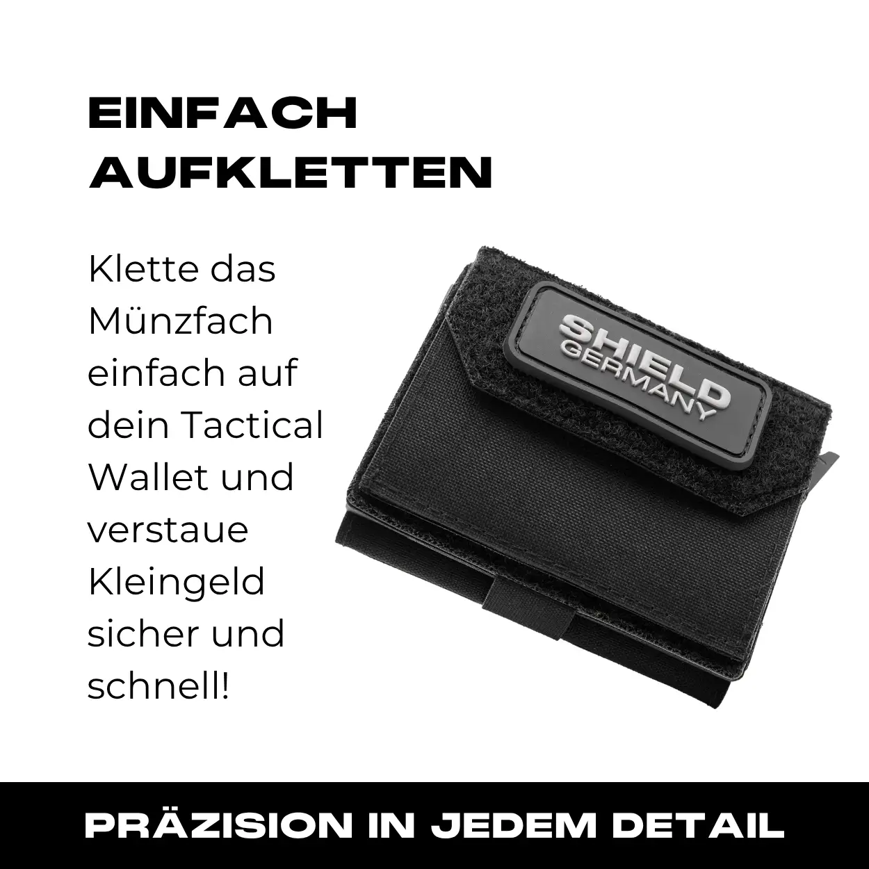 Tactical Wallet Münzfach - Schwarz - Image 3
