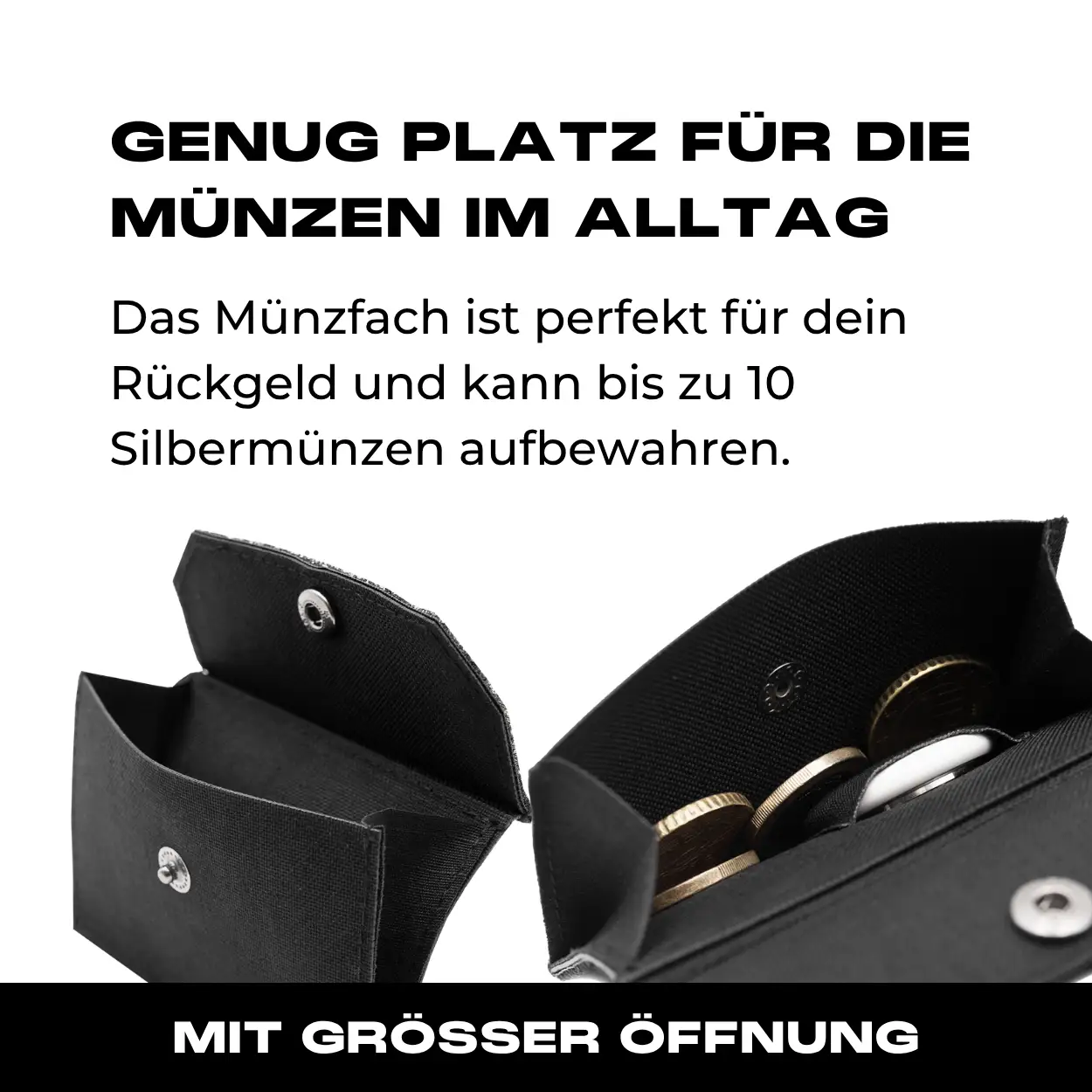 Tactical Wallet Münzfach - Schwarz - Image 5
