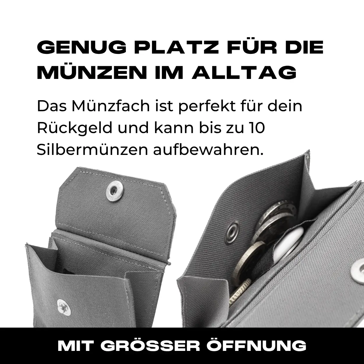 Tactical Wallet Münzfach - Wolfgrey - Image 4